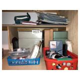 Metal file boxes, iphone, folders, and more