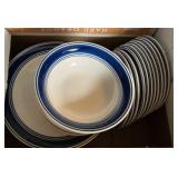 Blue and white dish set