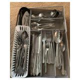 Flatware in organizer