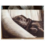 Black lab photo canvas