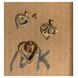 (3) 10k pendants
