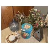 Home decor, tin, water jug