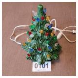 Small ceramic lighted Christmas tree