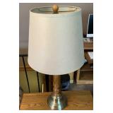 Wood Floor lamp and (2) table lamps