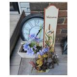 Planters, clock and more