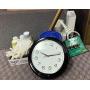 Clock, yard sticks, hand cleaner and more