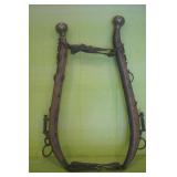 Brass Knob Horse Hames Exceptional Condition 29"