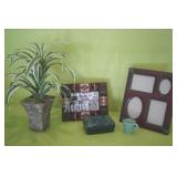 Italian Pottery Trinket Box, Picture Frames,