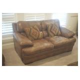 Leather Love Seat  36 x 68 x 42
