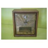 Flying Eagle Post Office Door Coin Bank w/