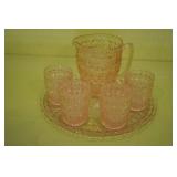 Vintage Jeannette Glass "Holiday" Pattern Pitcher