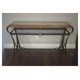 Dover Downs Leather & Buckle Entry Table