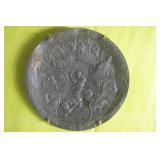 Copper Embossed Plate 7" Featuring Cowboy Scenes