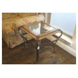 Dover Downs Leather & Buckle End Table