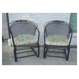 2 Woodard Rocking Barrel Style Patio Chairs