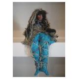 Seated Native American Indian Doll