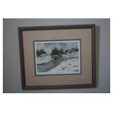 Cold Drink Signed Gary Hawk 375/425 Double Matted