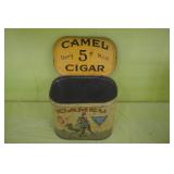 Camel 5 Cent Cigar Tin 5.5" x 6" x 4"