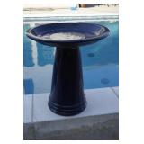 Blue Enamel Bird Bath 20 x 18.5