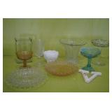 10 pc Glassware, Depression & Stemware