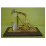 Brass & Wood Pump Jack Display