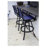 2 Swivel Bar Stools - Alum Frame