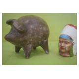 Vintage Pig Handmade Folky Art "Chanchito"