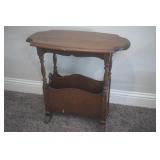 Lamp Table w/ Magazine Rack