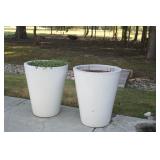 Lg Enamel Glazed Planters