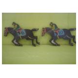 Folk Art Race Horse Carving Component of Vintage