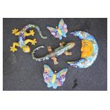 5 pc Pottery Decor - "Iguana Tails Repaired"