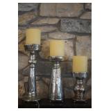 3 Weighted Candle Holders