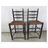 18th Century-Style Ladder Back Chairs w/