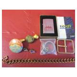 9" Copper Bracelet, Zippo Ziplight, U.S. Army