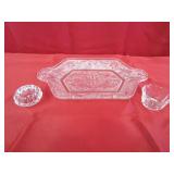 Indiana Clear Tiara Sandwich Glass - 2 Salt Dips