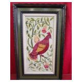 Partridge in a Pear Tree Hand Hooked Wall Hanging