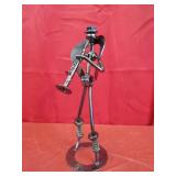 Handcrafted Metal Musician Sculpture