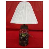 Ball Blue Mason Jar Lamp w/ Buttons 15"