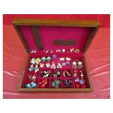 22 Pair Vintage Costume Earrings w/