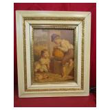 "Mischief Brewing" Boy & Girl Carving Pumpkin into