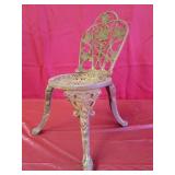 Vintage Mini Cast Iron Doll Chair, Plant Stand,