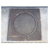 Cast Iron Grate 33.5" x 33.5" w/ 24" rd with