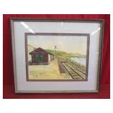 Maiden Rock Depot Water Color by Kassera