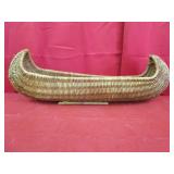 Hand-Woven Wicker Canoe