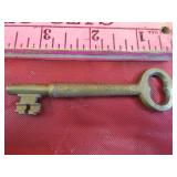 Brass ADLAKE Skeleton Key  3.75"