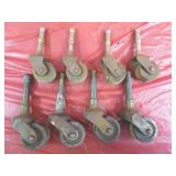 8 Wood Wheel Casters