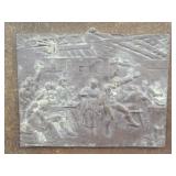 Antique Pewter Relief Plaque - Inspired by the