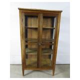 Vintage Oak & Glass Display Cabinet