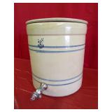 #3 Crock w/ Spigot & Cobalt Blue Band -