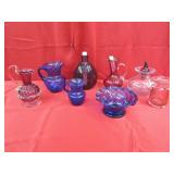 8 pc Hand Blown Glass